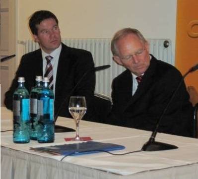 Dirk Stettner und  Bundesfinanzminister Dr. Wolfgang Sch�uble