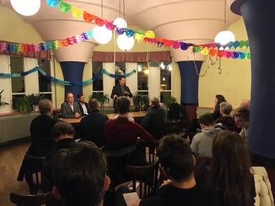 Termin im Freizeithaus mit MdA Stettner, Bezirksstadtrat Dr. K�hne, Direktor Schramm