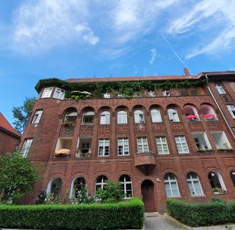 Immer wieder  beeindruckend und ein architektonischer Hochgenuss: die von C.J. B�hring 1912-1914 erbauten H�user in der Woelck-Promenade, Foto Dr. Kersten Schulz